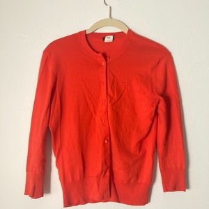 J. Crew orange cardigan